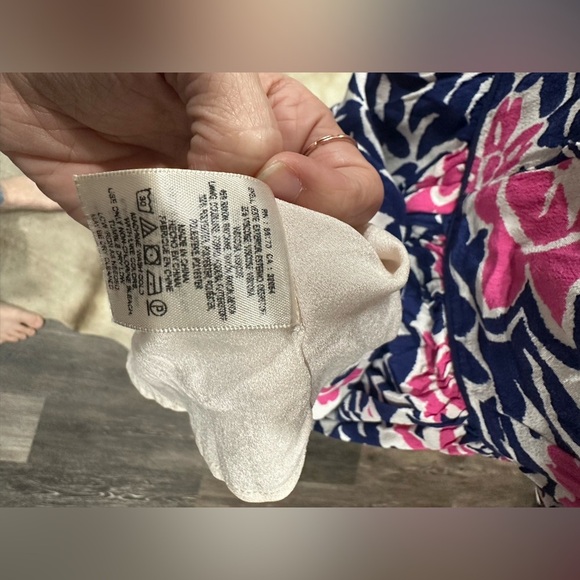 Maeve Anthropologie Floral Bird Print Peralta Dress Size 8 Pink/Blue Fit Flare - Picture 7 of 7